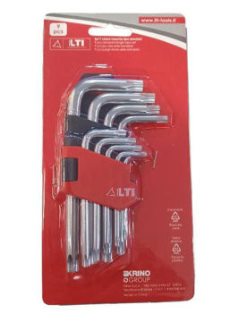 Imagen de JUEGO LLAVES TORX 9 PIEZAS LTI