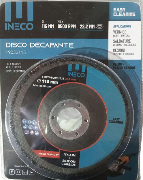 Imagen de DISCO REMOVEDOR DE PINTURA 115MM EJE 22,2MM INECO