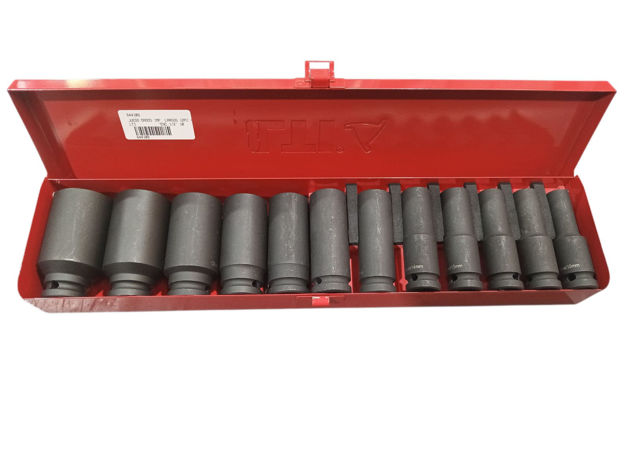 Imagen de JUEGO DADOS IMPACTO LARGOS 12 PIEZAS ENCASTRE 1/2" 10 - 32MM LTI
