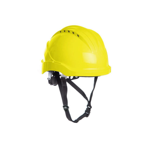 Imagen de CASCO TRABAJO ALTURA AMARILLO FLUOR 4 PUNTOS CLIMAX