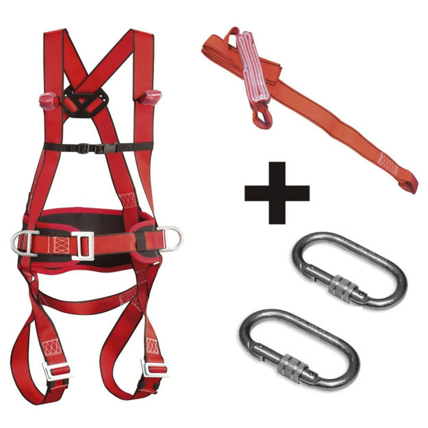 Imagen de KIT ANTICAIDA ARNÉS + AB.ENERGÍA 31A + 2 CONECTORES 30MM CLIMAX