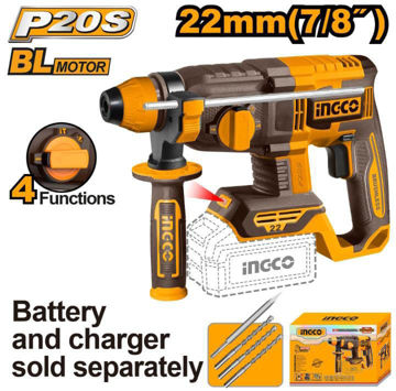 Imagen de ROTOMARTILLO SDS-PLUS 2.0J BATERIA 20V (CARCAZA) INGCO