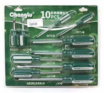 Imagen de JUEGO DE DESTORNILLADORES 10 PIEZAS CHANGLU