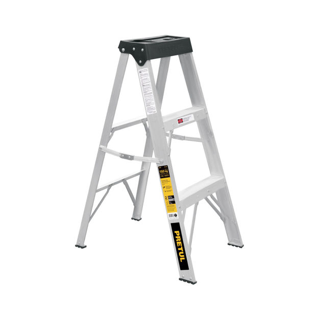 Imagen de ESCALERA ALUMINIO TIJERA 2 ESCALONES EST-32P PRETUL