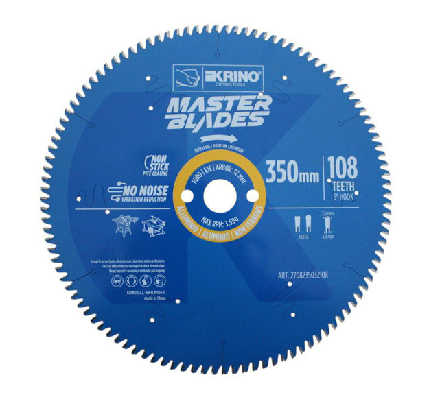 Imagen de CIRCULAR PARA ALUMINIO Y MULTIMATERIAL 14" 108 DIENTES KRINO