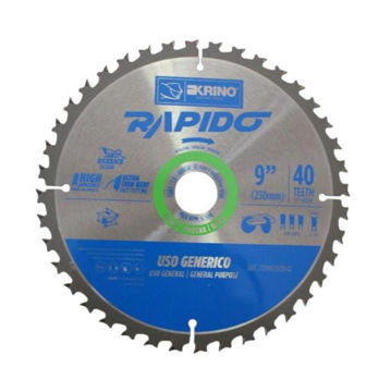 Imagen de CIRCULAR PARA MADERA 9" 40 DIENTES (210X30MM) KRINO