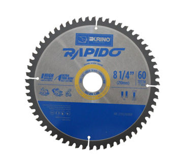 Imagen de CIRCULAR PARA ALUMINIO Y MULTIMATERIAL 8.1/4" 60 DIENTES KRINO