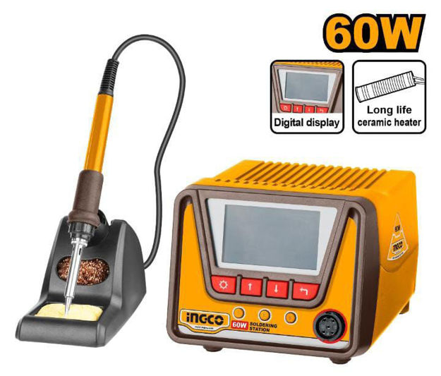 Imagen de ESTACION DE SOLDADO ESTAÑO DIGITAL 60W INGCO