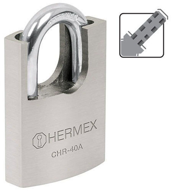 Imagen de CANDADO ALTA SEGURIDAD 40MM LLAVE ABLOY HERMEX