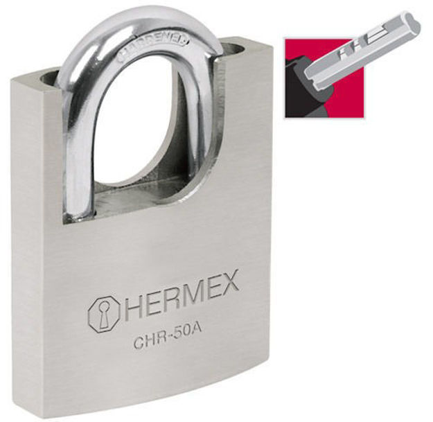 Imagen de CANDADO ALTA SEGURIDAD 50MM LLAVE ABLOY HERMEX