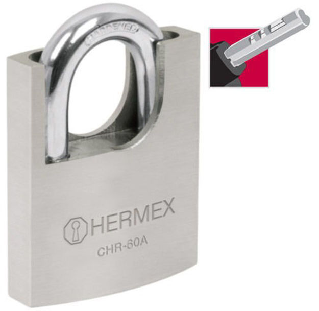 Imagen de CANDADO ALTA SEGURIDAD 60MM LLAVE ABLOY HERMEX