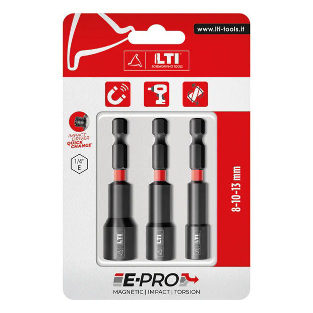 Imagen de SET PUNTAS DADO HEXAGONAL IMPACTO 3 PIEZAS LTI