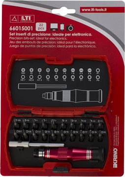 Imagen de JUEGO PUNTAS DESTORNILLADOR PRECISIÓN 22 PIEZAS LTI
