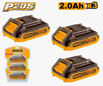 Imagen de SET 3 BATERIAS 20V 2.0AH INGCO