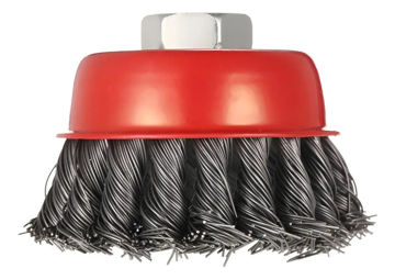 Imagen de CEPILLO COPA TRENZADO ACERO 100MM M14 INECO