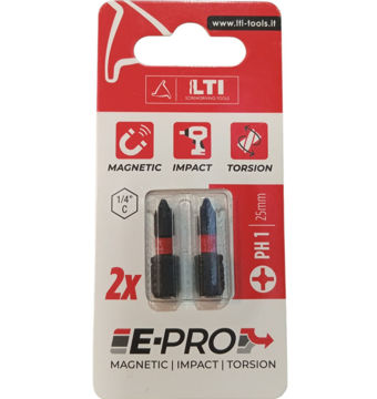Imagen de PUNTA DESTORNILLADOR PHILLIPS IMPACTO PH1 2 UNIDADES LTI