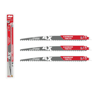Imagen de KIT 3 HOJAS SIERRA SABLE PARA PODAS 300MM MILWAUKEE