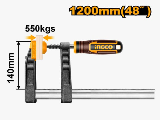 Imagen de PRENSA CARPINTERO TIPO F 140 X 1200MM INGCO