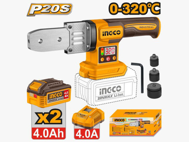 Imagen de TERMOFUSORA A BATERÍA 20V 320°C + ACCESORIOS INGCO