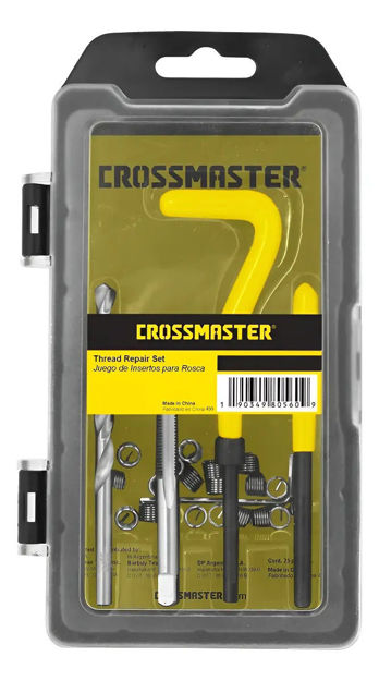 Imagen de JUEGO INSERTOS PARA ROSCAS 15 PIEZAS M12 X 1.75 X 16.3MM CROSSMASTER