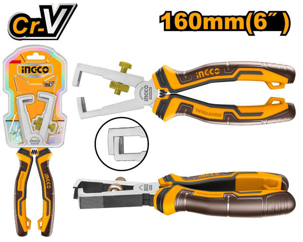 Imagen de PINZA PELA CABLE 6" INGCO