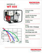 Imagen de MOTOBOMBA PARA SEDIMENTOS 4" 11HP TRASH WT40X HONDA